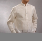 Men's Barong Cream Jusi fabric 100829 Cream Men's Barong Cream Jusi fabric 100829 Cream